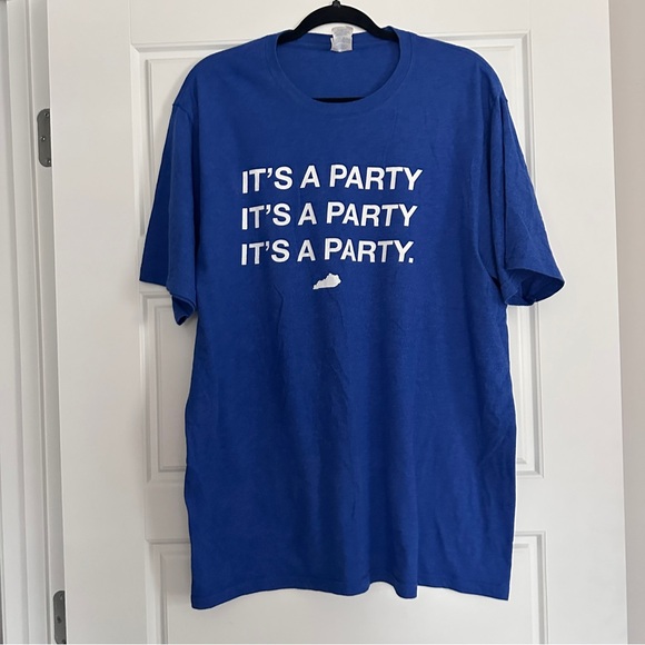 Port and Company Tops - It’s A Party! Kentucky blue tshirt